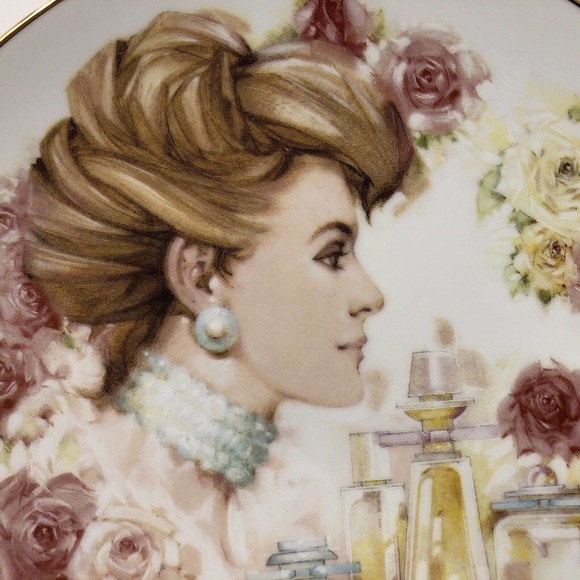 Rose Circle 2007 Collectible Plate Avon Award Representative Gift 22K Gold New - Picture 4 of 12